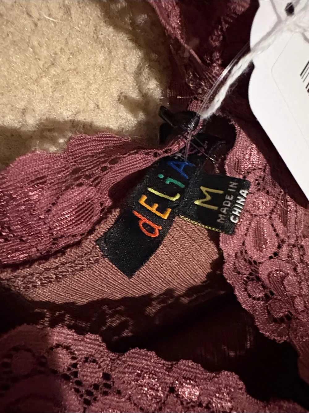 dELiA*s Brown Lace Trim Crop Top & Blue Floral Mini Skirt - Picture 3 of 14